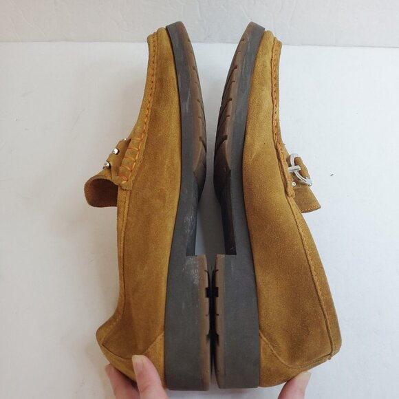 Donald Pliner Mens Lelio Bit Loafers Size 11 Brown Leather Slip On Almond Toe - Picture 5 of 13